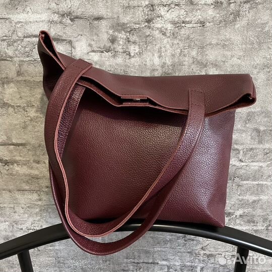 Сумка шоппер натуральная кожа