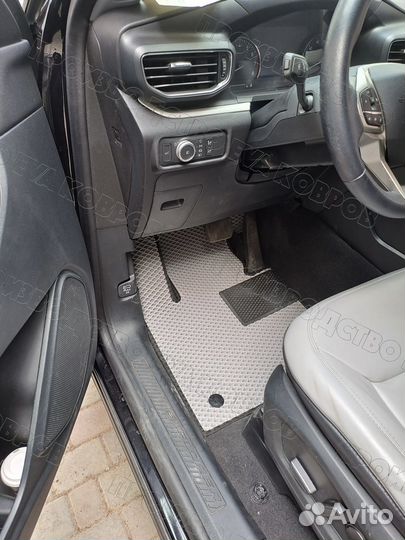 Eva коврики Ford Explorer VI 7мест 2019 - н.в