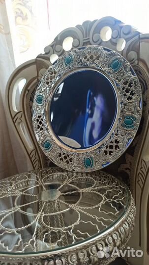 Перфорированный поднос посеребренный