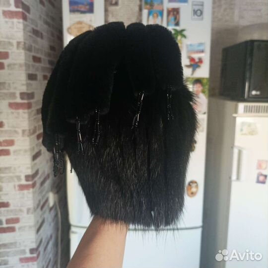 Шапка зимняя норковая женская