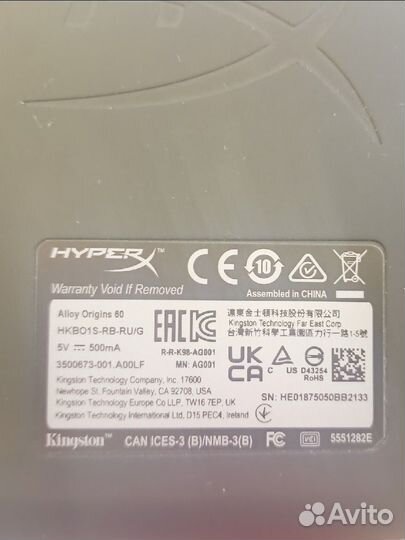 Игровая клавиатура hyperx alloy origins 60