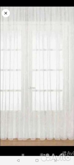 Тюль вуаль белая