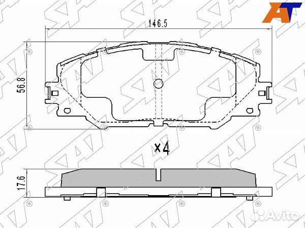 Колодки тормозные Передние toyota mirai