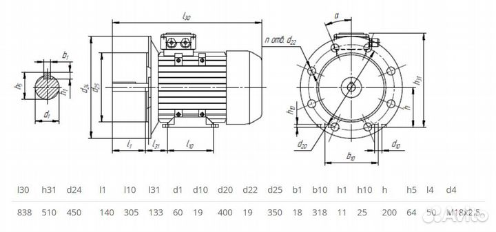 Электродвигатель 5аи 200 L4 (45кВт / 1500об)