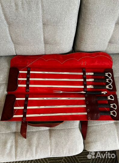 Подарочный набор шампуров кованные