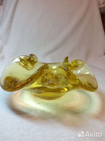 Пепельница.Чешское цветное стекло. СССР