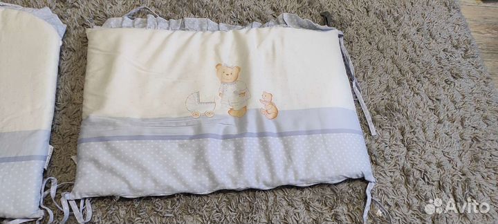 Бортики в детскую кроватку с балдахином