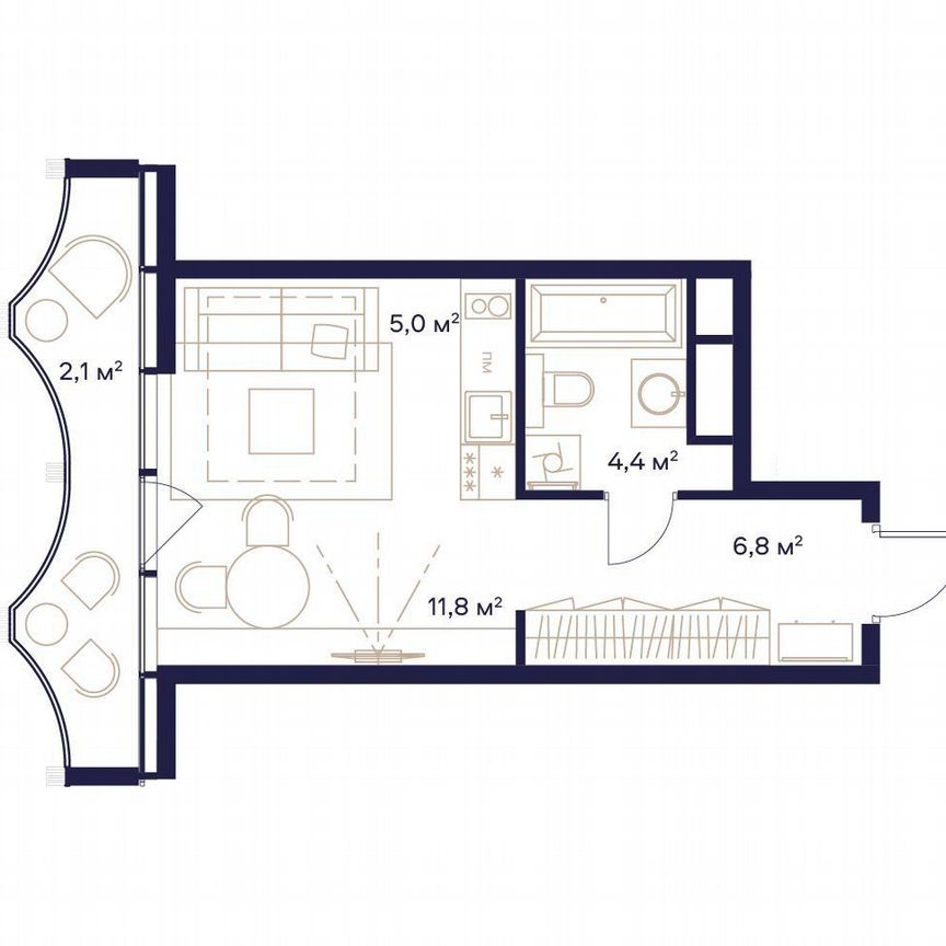 1-к. квартира, 30,1 м², 14/24 эт.