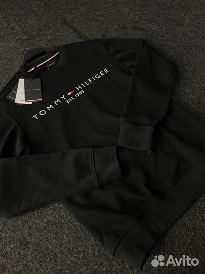 Свитшот Tommy Hilfiger 1985 черный мужской