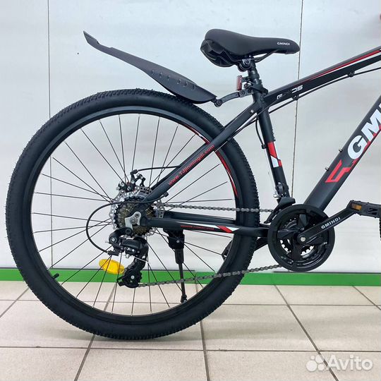 Горный велосипед чёрно-красный новый