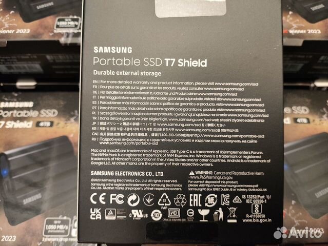 4TB Samsung T7 Shield Внешний SSD (Новые) 1050MB/s объявление продам