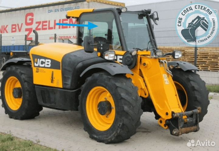 Стекло дверное левое нижнее на Jcb 527-58