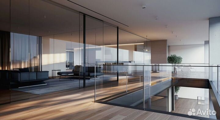 Стеклянные лестничные ограждения