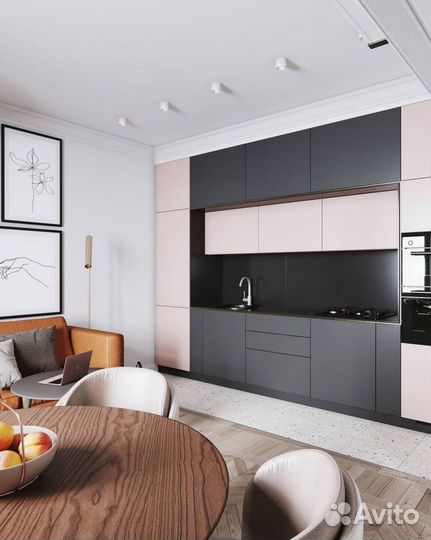 Кухня в потолок