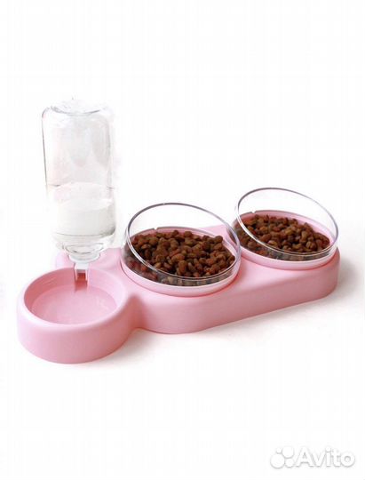 Миска для кошек на подставке с автопоилкой