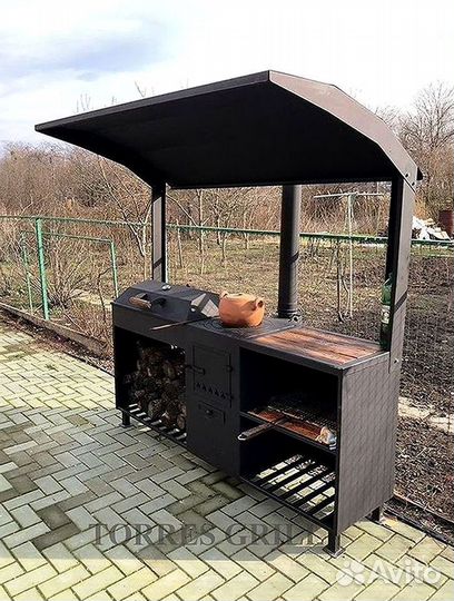 Мангал с крышей