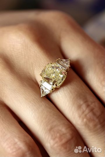 No name Кольцо с сертификатом GIA 8,01 ct FY/VS2