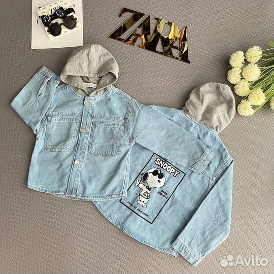 Джинсовая куртка zara мальчик/девочка 140