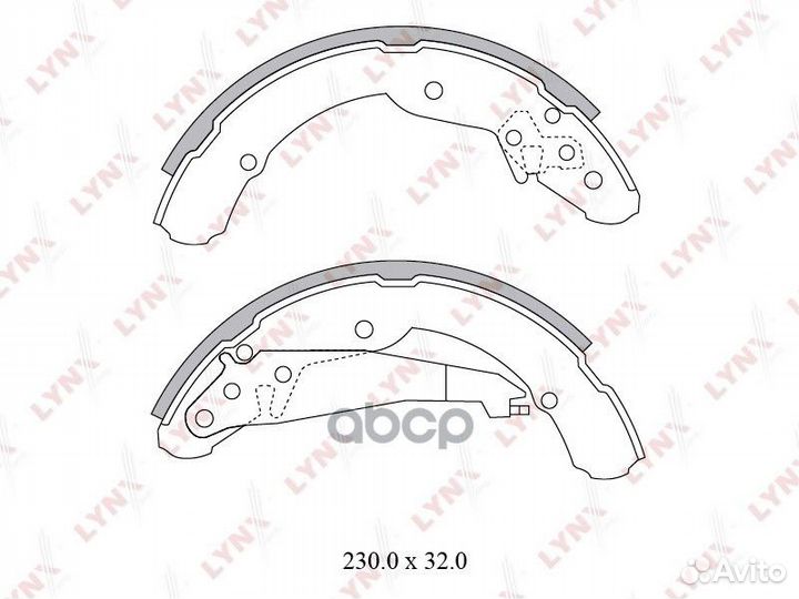Колодки тормозные барабанные BS-8001 lynxauto