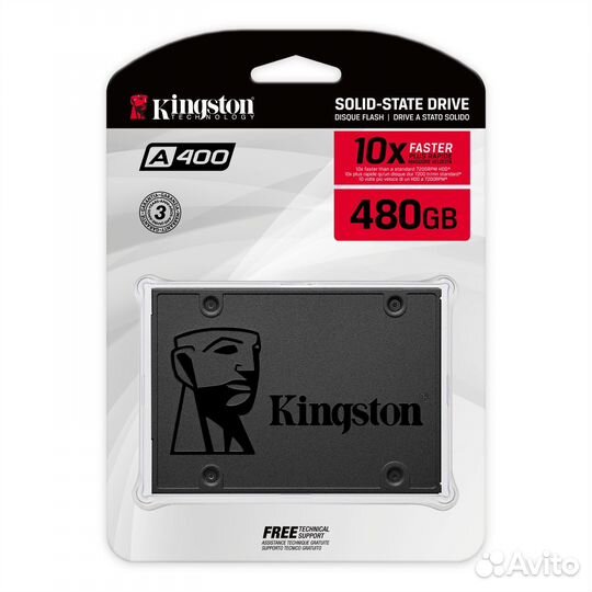 SSD 480Gb Kingston A400, новые, оригинальные