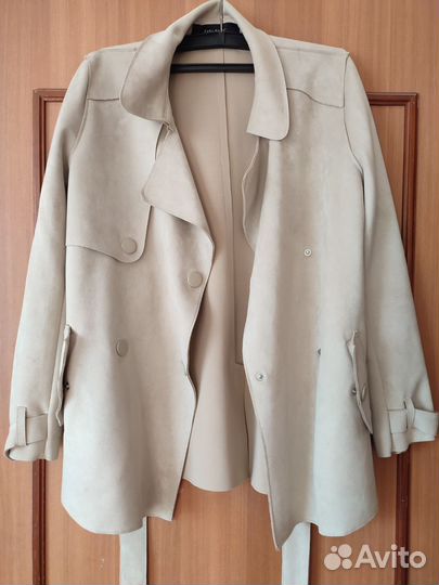 Тренч Zara замша