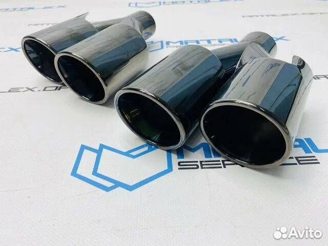 Насадки на глушитель BMW F30 F32 F36, черный хром