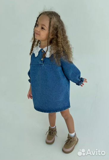 Платье джинсовое для девочки 86