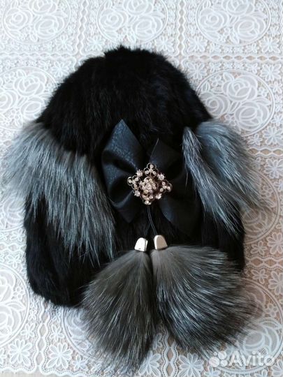 Шапка норковая женская