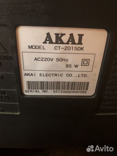 Телевизор Akai CT201 5DK с пультом рабочий