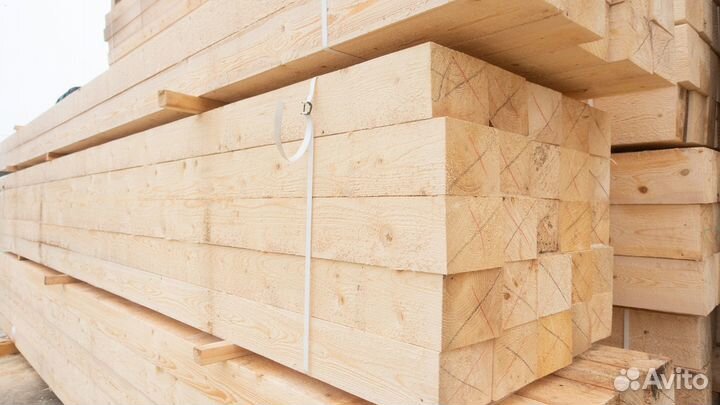 Брус сухой строганный сорт 1 2 90х90х6000