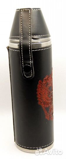 Фляжка металлическая в чехле