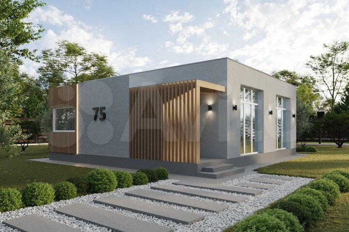 Дом 75 м² на участке 7 сот.