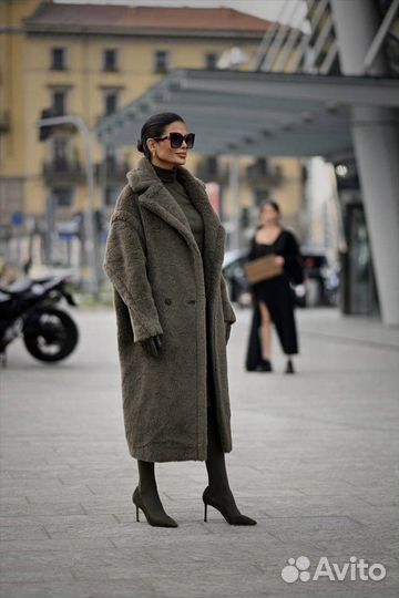 Шуба Max Mara Teddy Bear Grey (Шерсть натуральная)