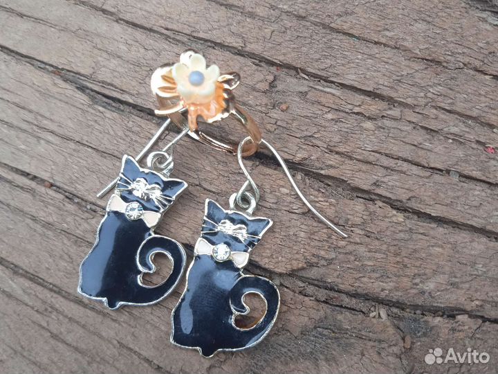 Сережки с колечкам затычки для серёжек в подарок