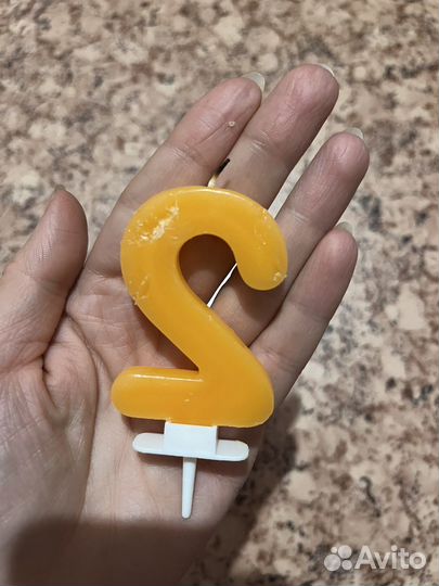 Цифра-свечка на торт