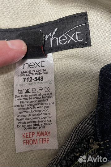 Джинсовые шорты next на ребенка 9 лет(134см)