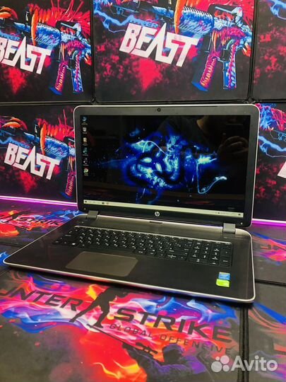 Игровой HP 17,3 i5-4gen 4gb видео 12gb озу SSD