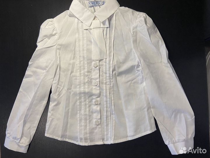 Блузка рубашка белая для девочек