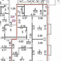 3-к. квартира, 98,3 м², 2/12 эт.