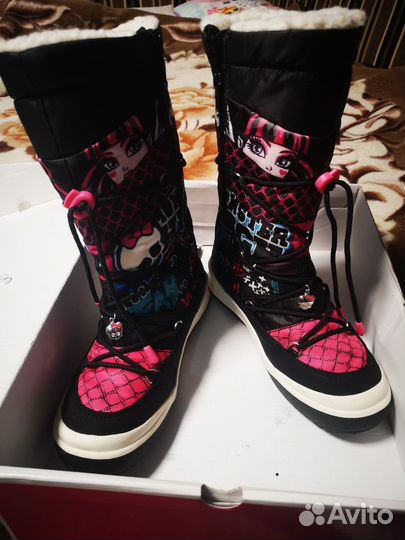 Зимние сапоги Monster high р. 35-36