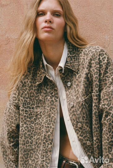 Джинсовая куртка zara leopard новинка 2024