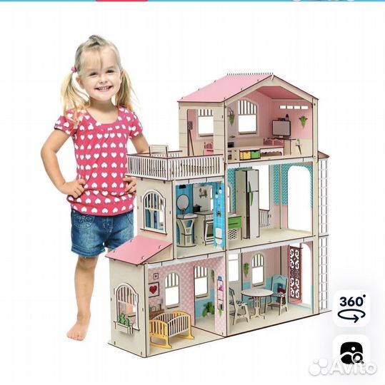 Кукольный домик с мебелью