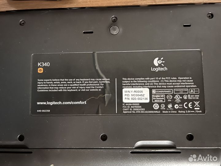 Беспроводная клавиатура и мышь logitech