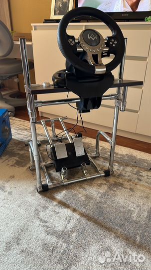 Игровой руль с педалями для ps4