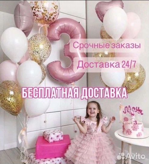 Шарики, шары гелиевые на день рождение, выписку