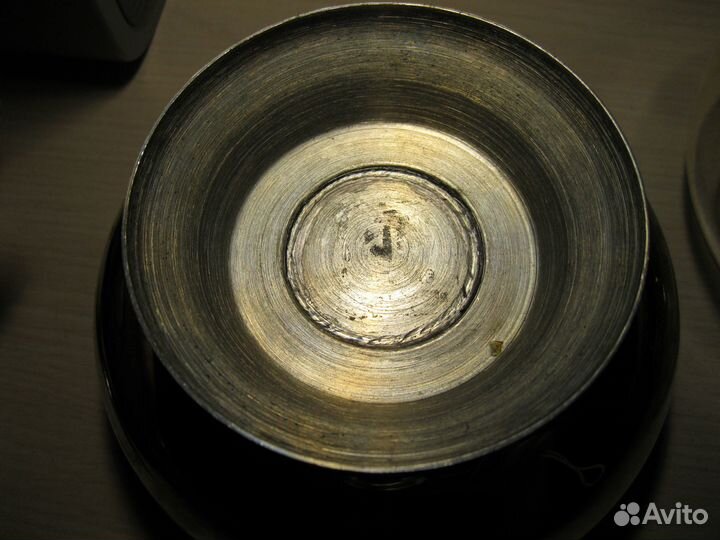 Конфетница из СССР. Нержавейка,стекло