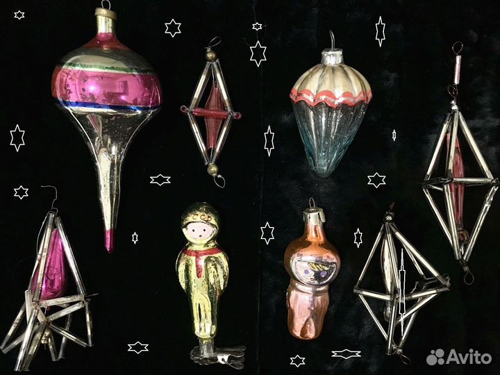 Елочные игрушки СССР космос одним лотом