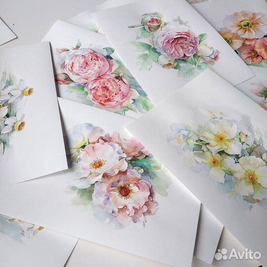 Акварель. Розы. На заказ