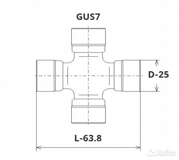 Крестовина карданного вала Nissan