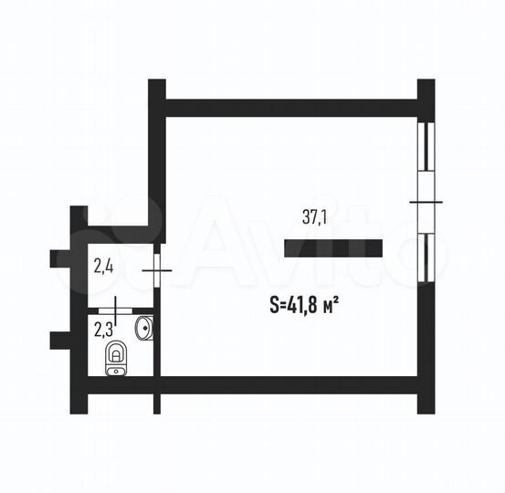 Торговое помещение, 41.8 м²